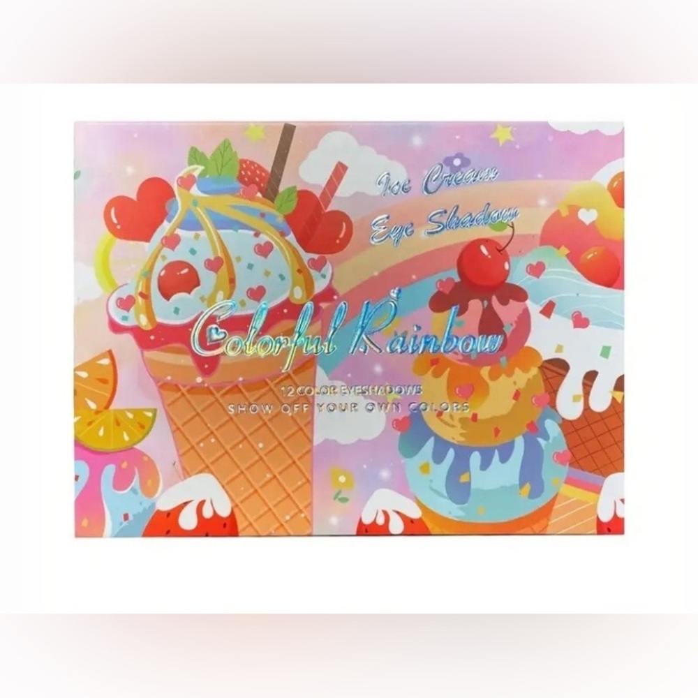 Colorful Rainbow Ice Cream Eye Shadow Palette - new!